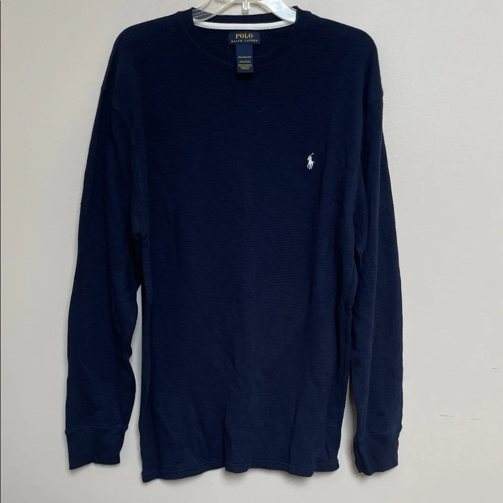 Polo by Ralph Lauren Men's Deep Blue Long Sleeve Tee 2XL